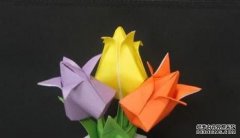 郁金香的折法步骤 简单的花朵折纸图解教程